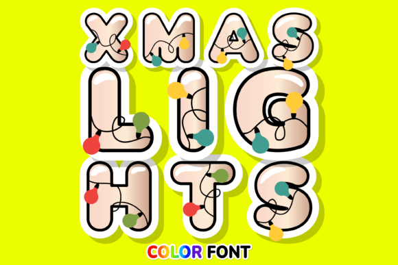 Xmas Lights Font