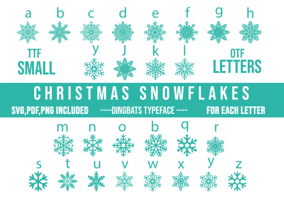 Christmas Snowflakes Font - Font Canyon