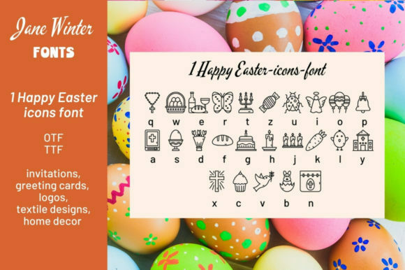 Happy Easter Icons Font