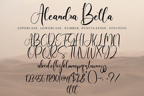 Aleandra Bella Font Poster 9