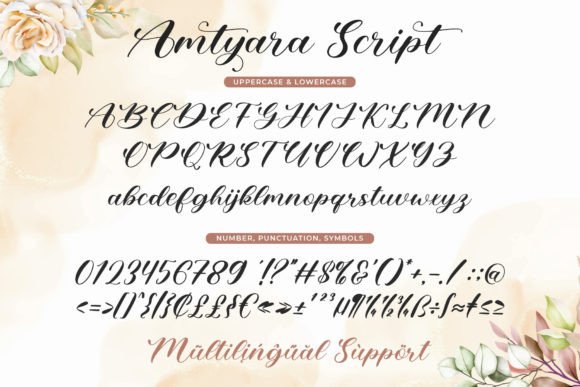 Amtyara Script Font Poster 5