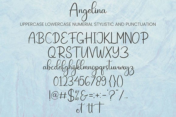 Angelina Font Poster 7