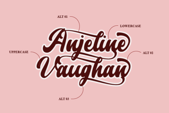 Anjeline Vaughan Font Poster 5