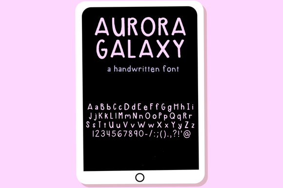 Aurora Galaxy Font Poster 2