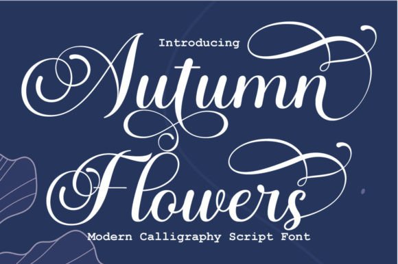 Autumn Flowers Font Poster 9