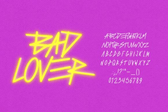 Bad Lover Font Poster 4