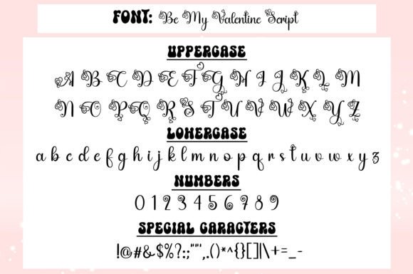 Be My Valentine Font Poster 12