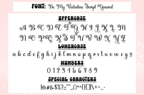 Be My Valentine Font Poster 13