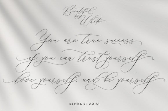 Beautiful in White Font Poster 8