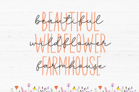 Beautiful Wildflower Duo Font Poster 5