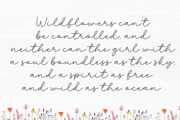 Beautiful Wildflower Duo Font Poster 8