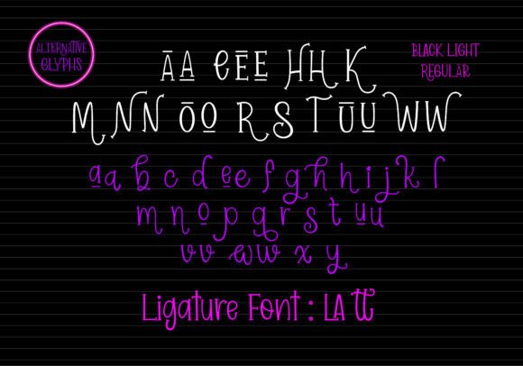 Black Light Font Poster 3