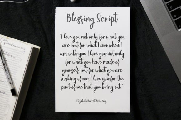 Blessing Script Font Poster 4