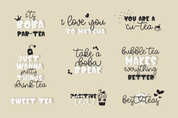 Boba Milk Font Poster 2