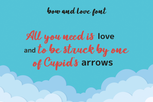 Bow and Love Font Poster 3