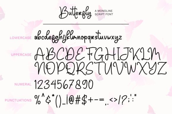 Butterfly Font Poster 7