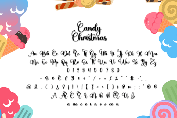 Candy Christmas Font Poster 7