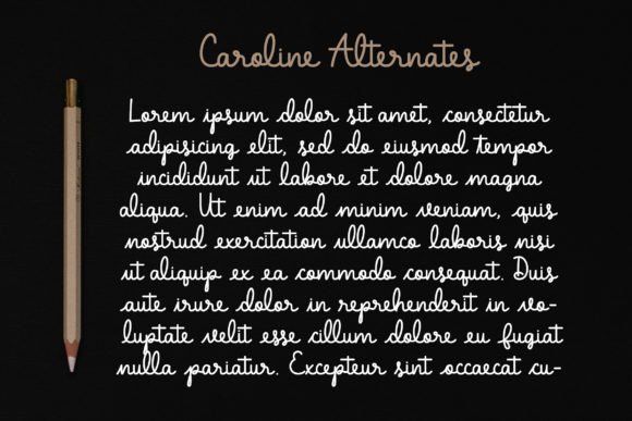 Caroline Font Poster 2