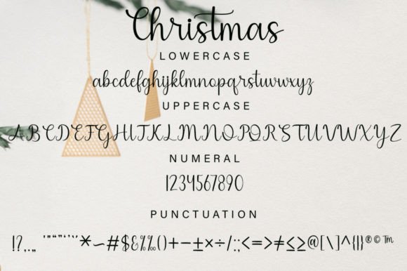 Christmas Ornamen Font Poster 6