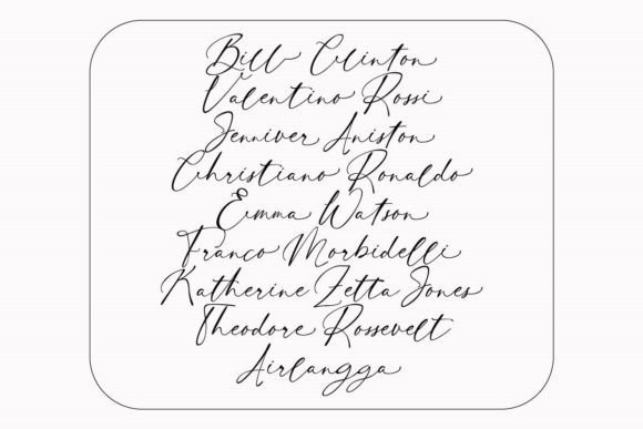 Clinton Signature Font Poster 4