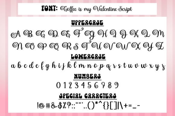 Coffee is My Valentine Font Poster 12