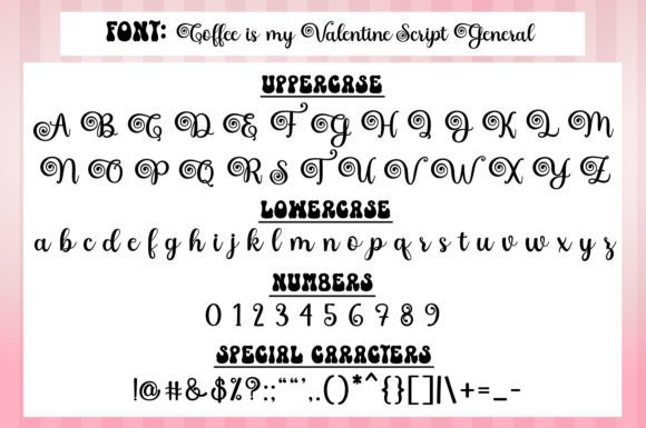 Coffee is My Valentine Font Poster 13