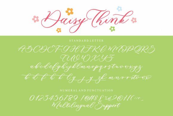 Daisy Think Font Poster 4