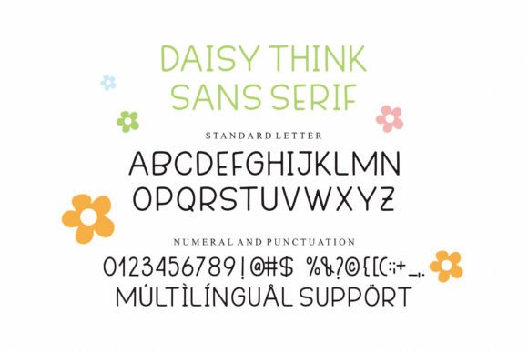Daisy Think Font Poster 5