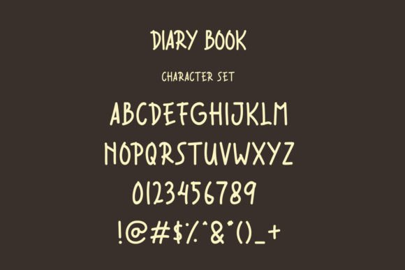 Diary Book Font Poster 2