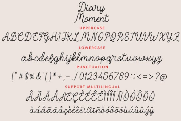 Diary Moment Font Poster 6
