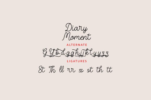 Diary Moment Font Poster 7