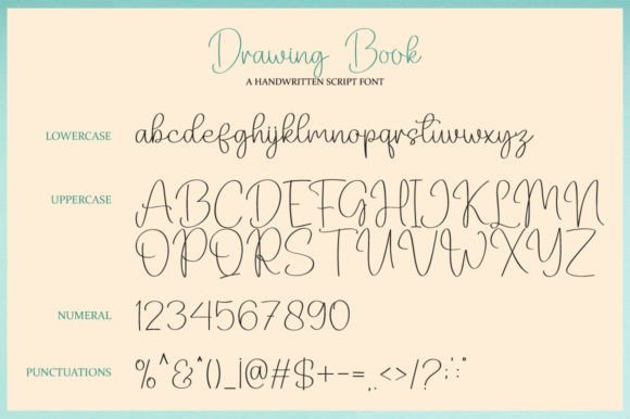 Drawing Book Font Poster 7