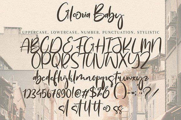 Glooria Baby Font Poster 8