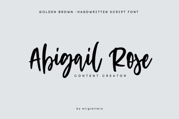 Golden Brown Font Poster 6