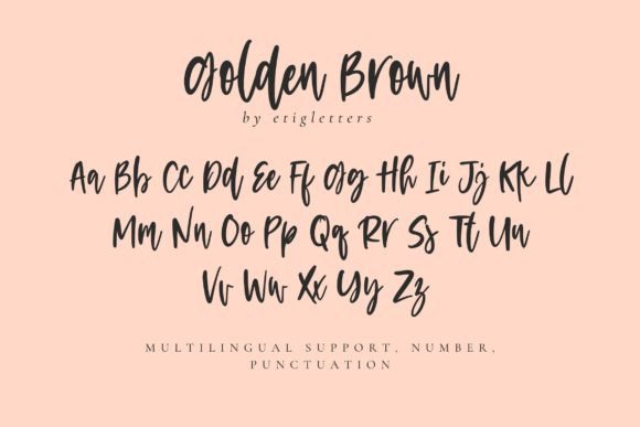 Golden Brown Font Poster 10