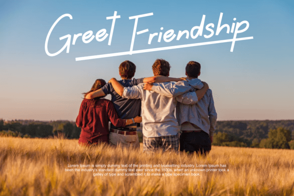 Greet Friendship Font Poster 2