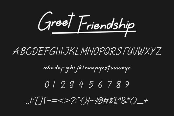 Greet Friendship Font Poster 4