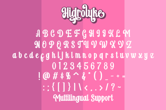 Hidroluke Font Poster 2