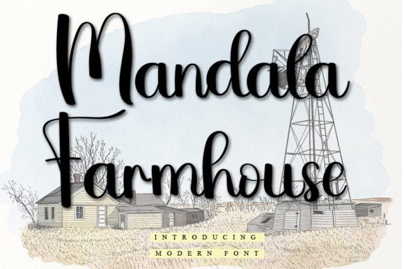 Mandala Farmhouse Font Poster 1