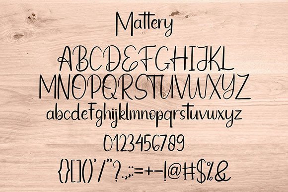 Mattery Font Poster 7