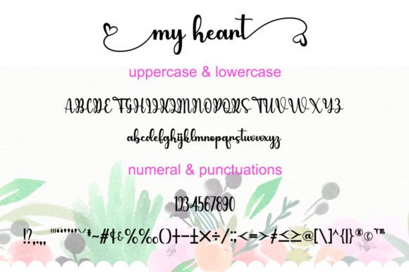 My Heart Font Poster 5