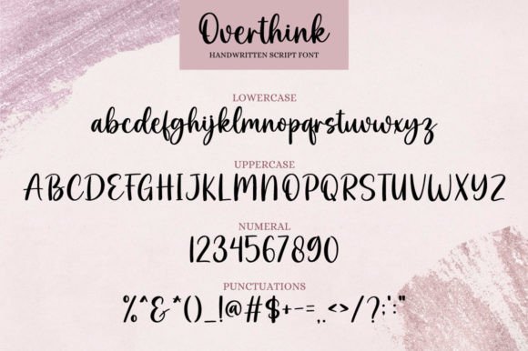 Overthink Font Poster 7