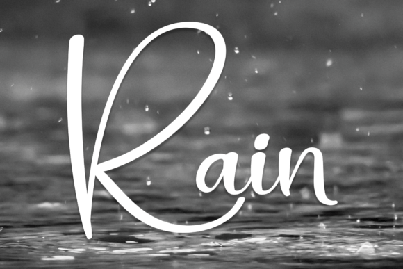 Rain Font Poster 1