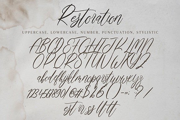 Restoration Font Poster 9