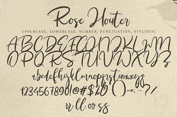 Rose Houter Font Poster 8