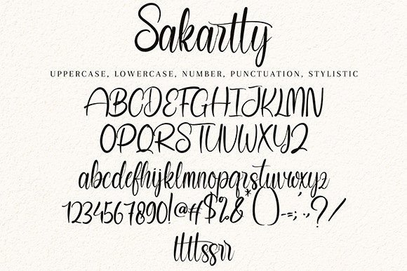 Sakartty Font Poster 9