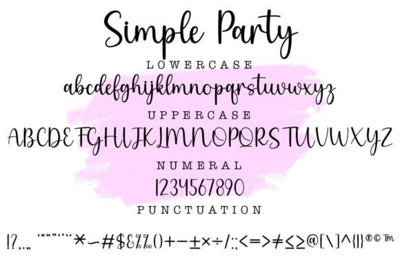 Simple Party Font Poster 4