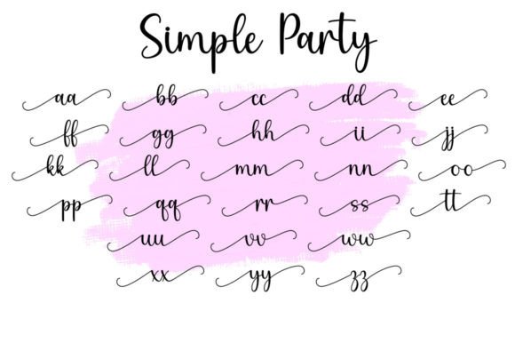 Simple Party Font Poster 5