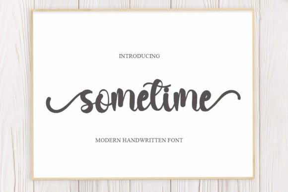 Sometime Font Poster 1