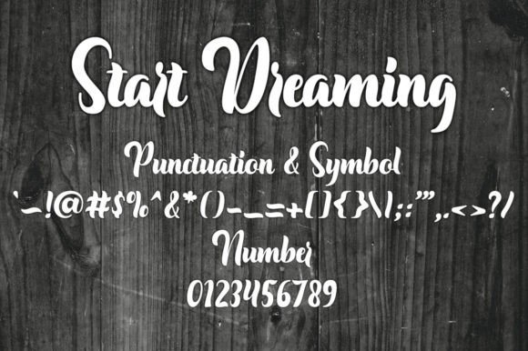 Start Dreaming Font Poster 8